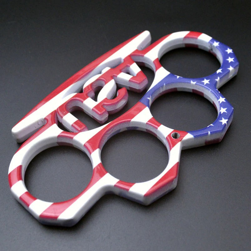 TigerClaw Metal Knuckle Duster with Four-Finger Strap