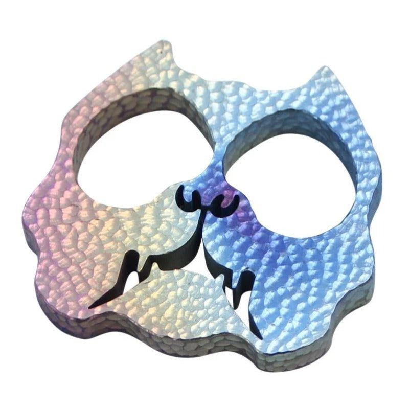Dog Head Style Titanium Knuckle Duster Personal Defense Tool