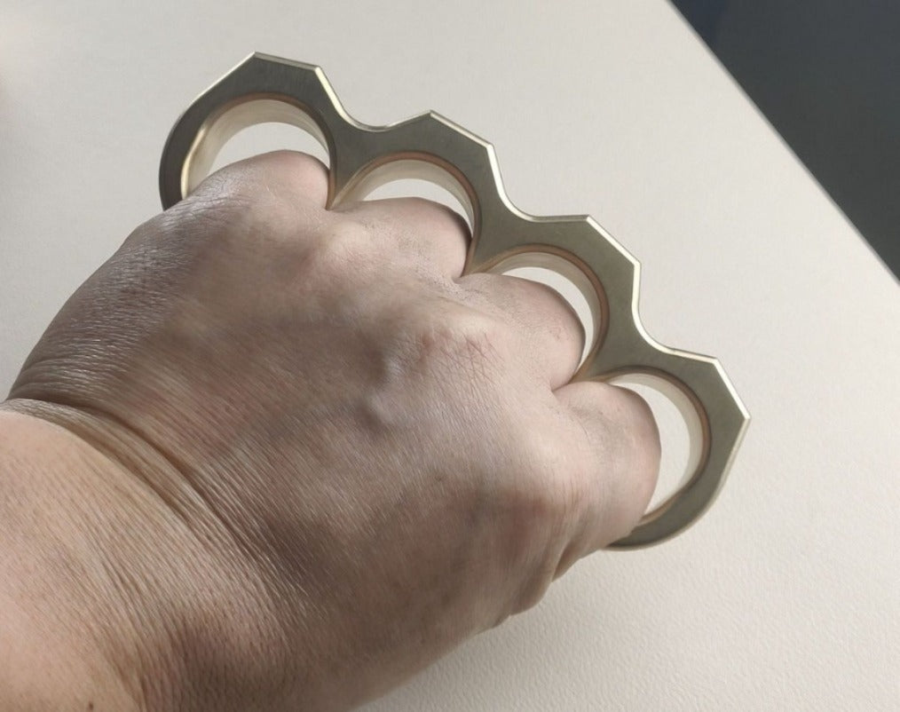 PrecisionGuard Durable Brass Knuckle Duster for Protection and Window Smashing