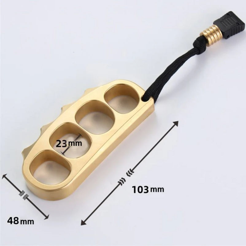 Brass Knuckle Duster Large Solid Pea Design for Self-Defense Protection