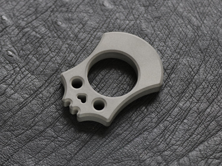 Titanium Skull EDC Knuckle Duster Ring and Keychain Self Defense Tool