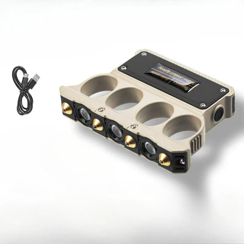 Self-Defense Knuckle Duster Flashlight with Emergency Glass Breaker