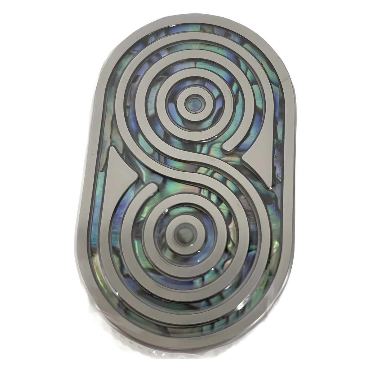 EDC Fidget Spinner with White Moonlight Shell Design