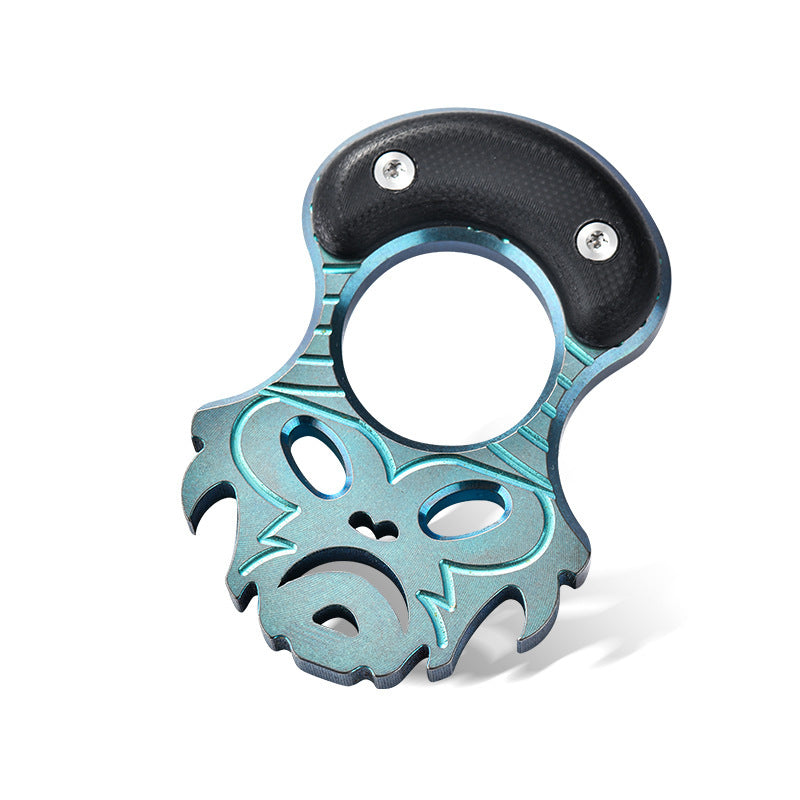 Titanium Finger Knuckle Duster Grip MultiTool Pioneer EDC Keychain
