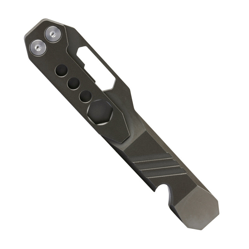 Survival EDC Multitool Titanium Wrench Pry Bar Bottle Opener Screwdriver Self Defense