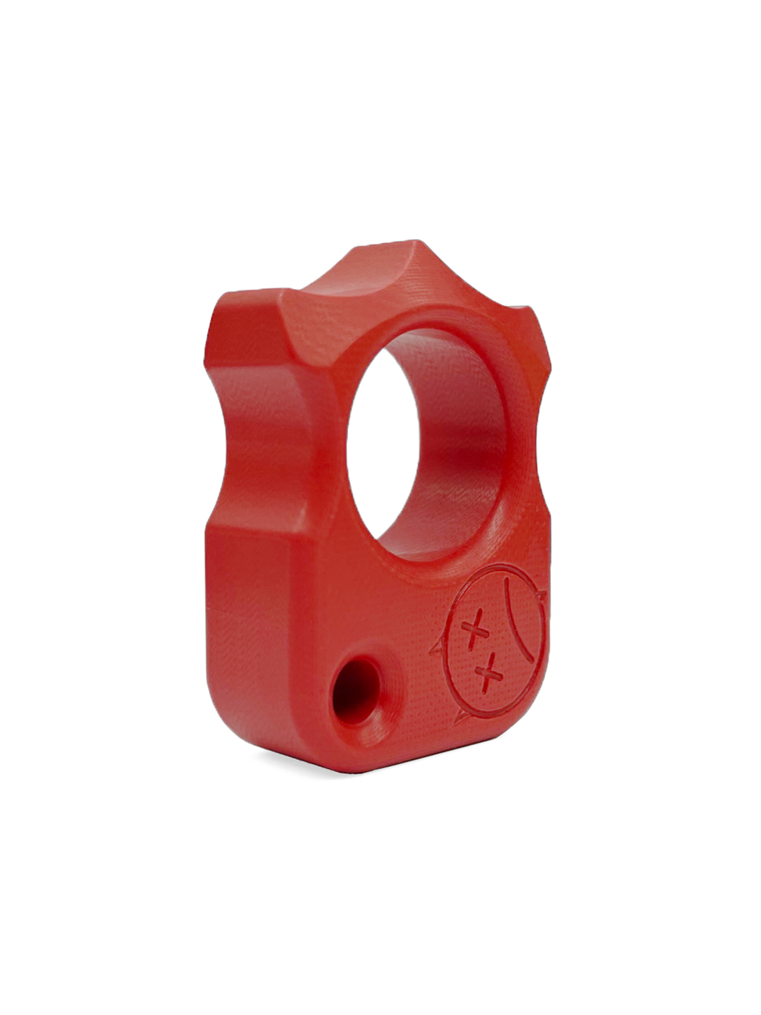 Tough Red Demon G10 Knuckle Duster Keychain Design