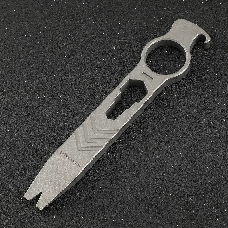 Multi-Function Titanium Alloy Knuckle Duster Featuring Crowbar Wrench Screwdriver