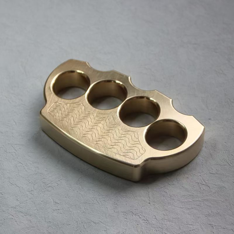 Wave Design Brass Knuckle Duster for Self-Defense and Practical EDC Gear
