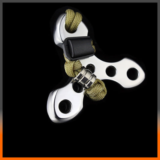 15mm Thick Triangular Brass Knuckle Self Defense EDC Tool with Stainless Steel