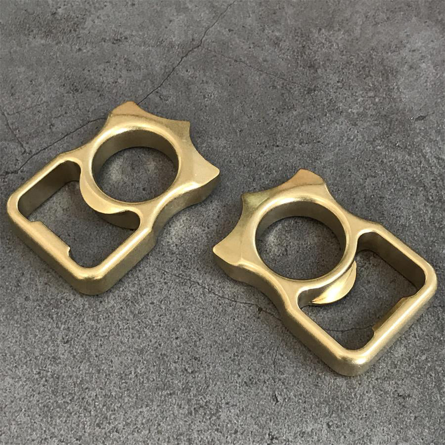 Heavy-Duty Brass Knuckle Duster with Bottle Opener and Window Breaker EDC Tool