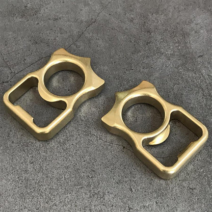 Heavy-Duty Brass Knuckle Duster with Bottle Opener and Window Breaker EDC Tool