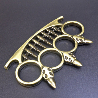 Four-Finger Bullet Head Knuckle Tool for Self-Defense