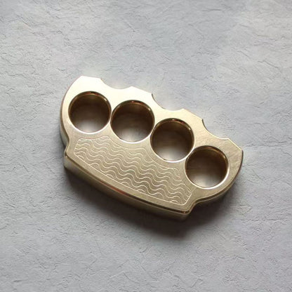 Wave Design Brass Knuckle Duster for Self-Defense and Practical EDC Gear