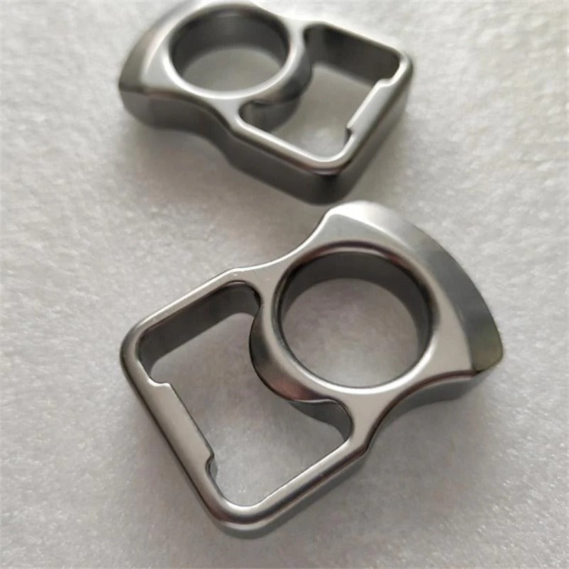 Self Defense Knuckle Duster Crafted from Solid Steel with Stone Wash Finish