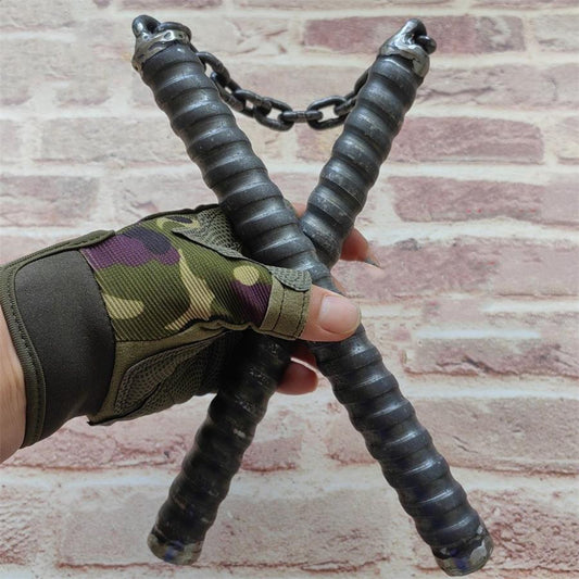 Non-Slip High-Speed Steel Threaded Tactical Defense Stick