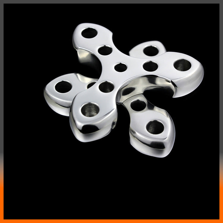 15mm Thick Triangular Brass Knuckle Self Defense EDC Tool with Stainless Steel