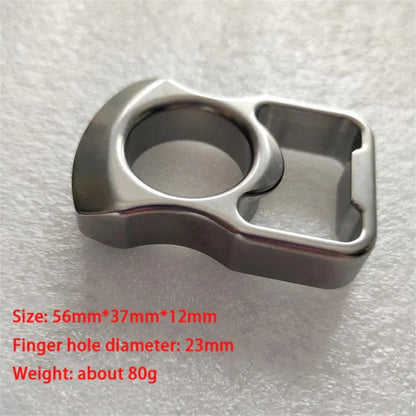 Self Defense Knuckle Duster Crafted from Solid Steel with Stone Wash Finish