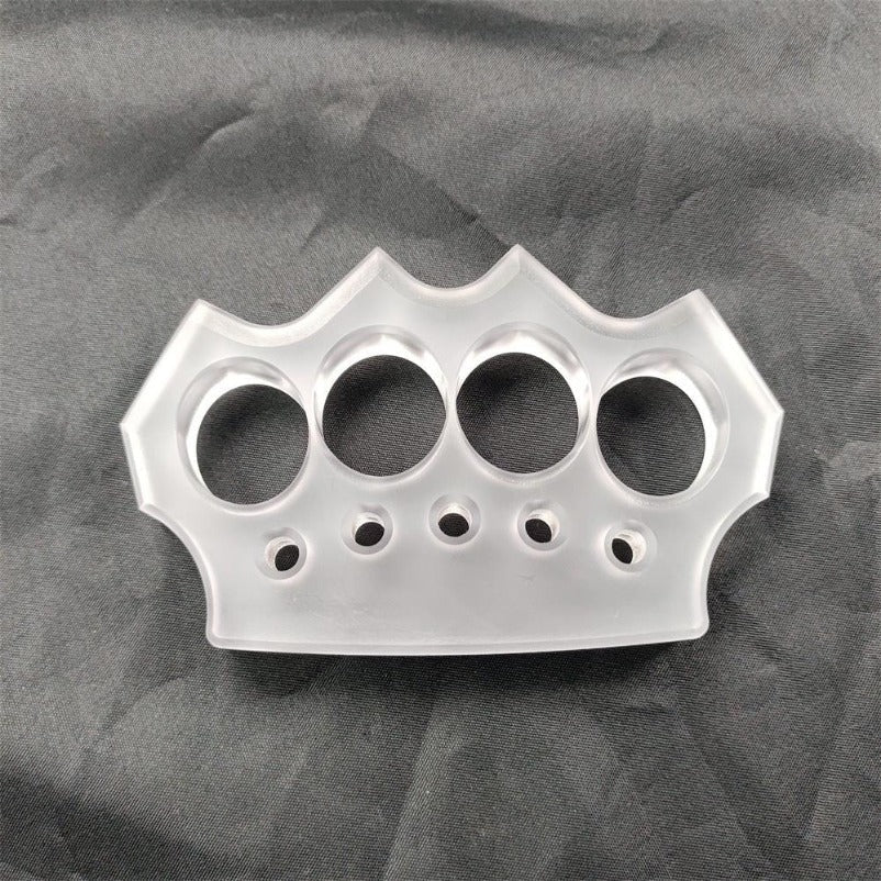 Assault-Ready Transparent Knuckle Duster for Personal Safety