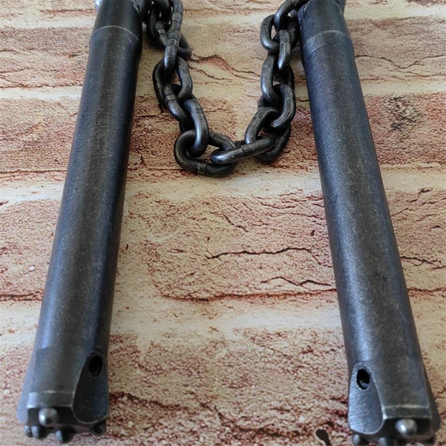 Window Breaking Handmade Nunchucks Crafted from Tungsten Steel for Self-Defense