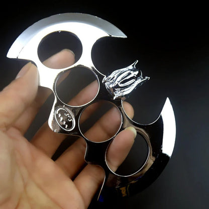 BatGuard Self-Defense Gear Featuring Metal Brass Knuckle Duster and Tiger Fist Buckle