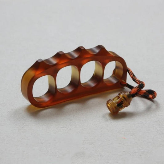 Amber Pea Knuckle Duster Strong Defense Tool for EDC Use