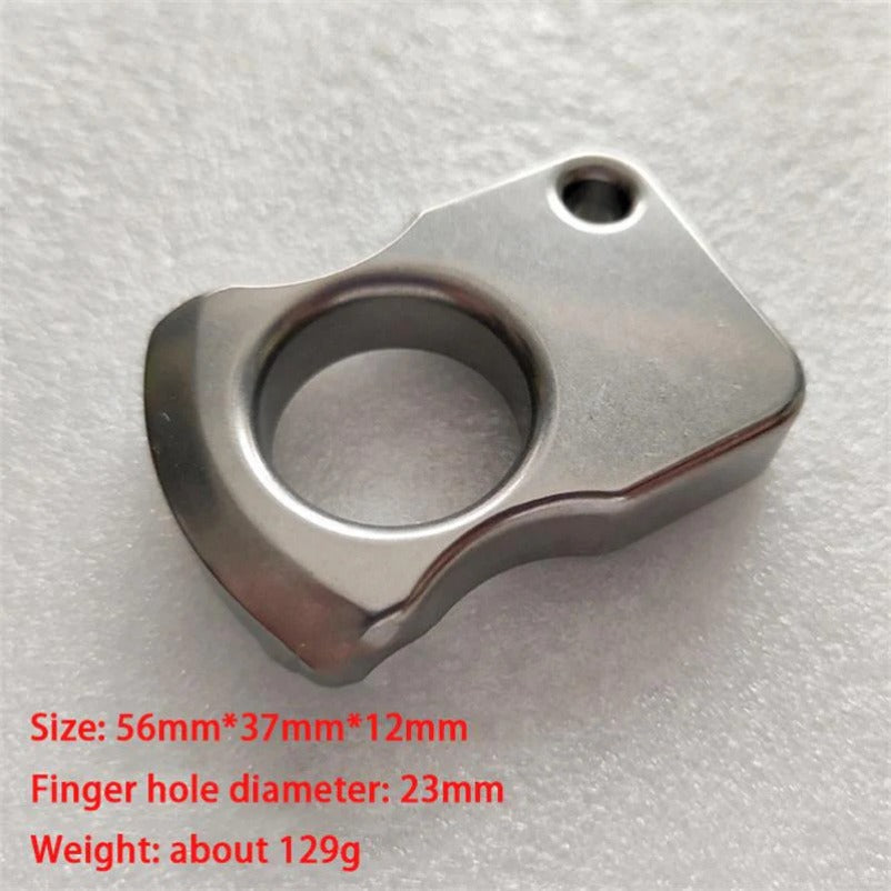 Self Defense Knuckle Duster Crafted from Solid Steel with Stone Wash Finish