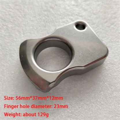 Self Defense Knuckle Duster Crafted from Solid Steel with Stone Wash Finish