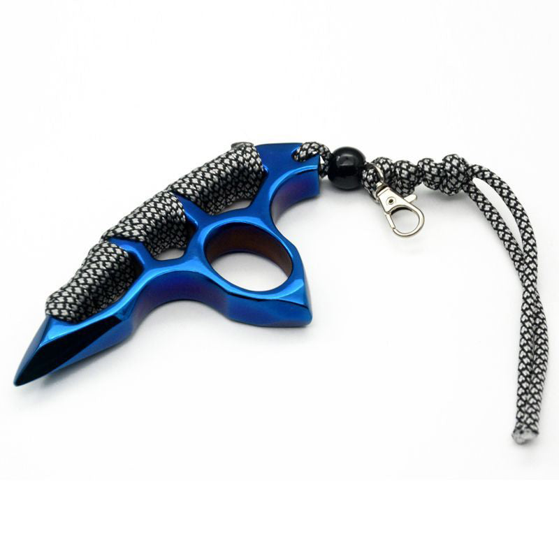 Single Finger Knuckle Duster in Solid Steel for Self Defense and Outdoor Use