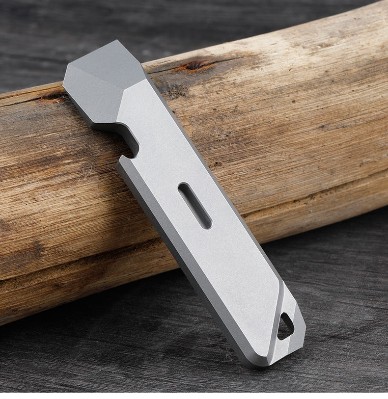 Titanium Mini Pry Tool Multi-Function Gear for Outdoor and Self-Defense Use