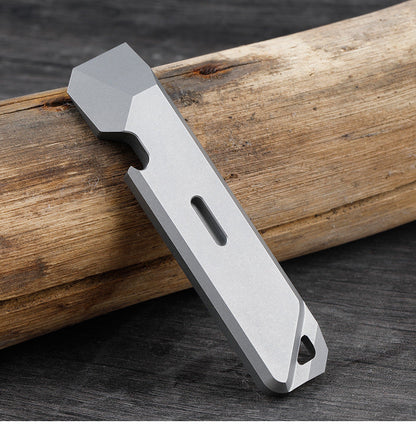 Titanium Mini Pry Tool Multi-Function Gear for Outdoor and Self-Defense Use