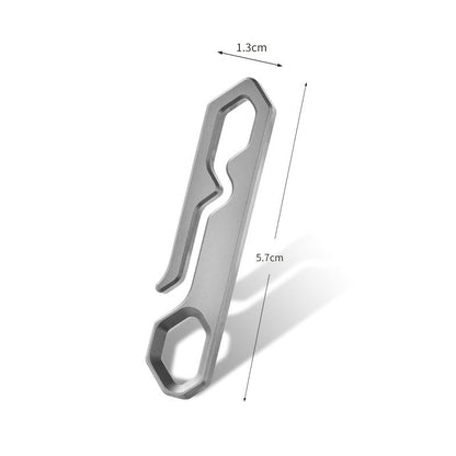 Titanium ClipMaster Multi-Functional Clip for Belt and Key Storage