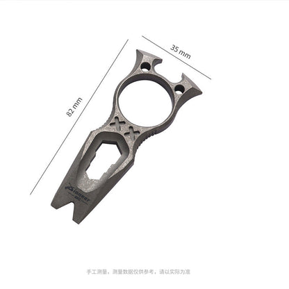 EDC Knuckle Duster Multi-Tool Crafted from Titanium for Pioneer Gear