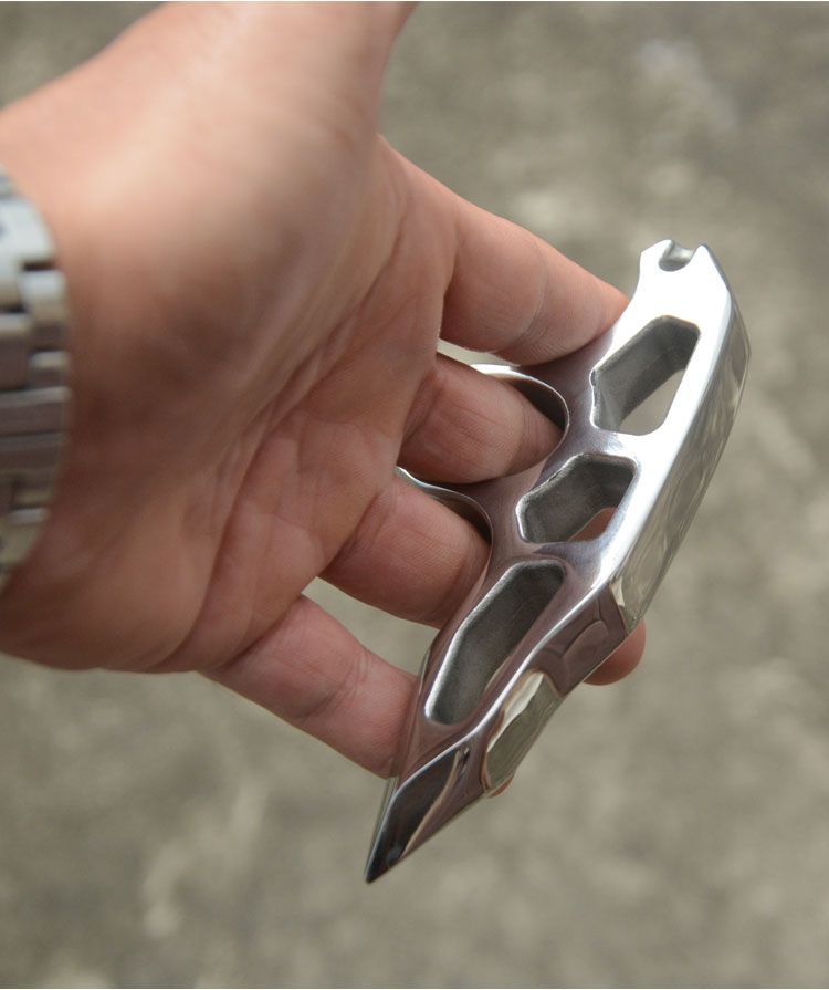 Single Finger Knuckle Duster in Solid Steel for Self Defense and Outdoor Use