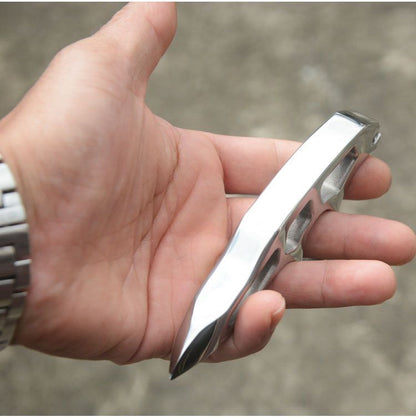 Single Finger Knuckle Duster in Solid Steel for Self Defense and Outdoor Use