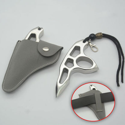Single Finger Knuckle Duster in Solid Steel for Self Defense and Outdoor Use