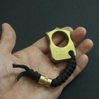 Portable Brass Knuckle Duster for Single Finger Self-Defense