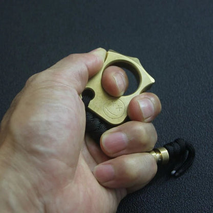 Portable Brass Knuckle Duster for Single Finger Self-Defense