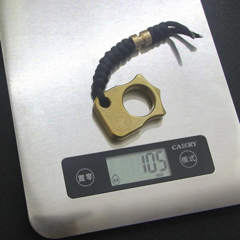 Portable Brass Knuckle Duster for Single Finger Self-Defense