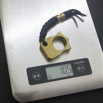 Portable Brass Knuckle Duster for Single Finger Self-Defense