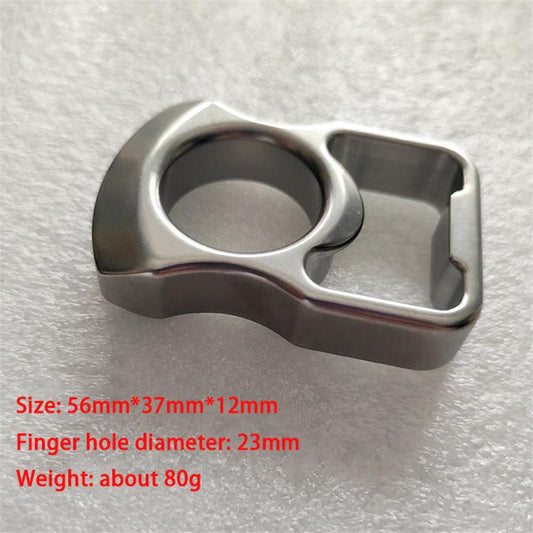 Self Defense Knuckle Duster Crafted from Solid Steel with Stone Wash Finish