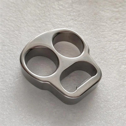 Self Defense Knuckle Duster Crafted from Solid Steel with Stone Wash Finish