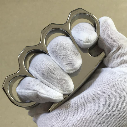 The King Classic Polished Steel Knuckle Duster for Self-Defense EDC