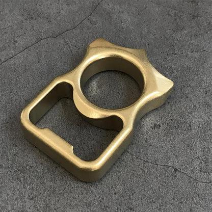 Heavy-Duty Brass Knuckle Duster with Bottle Opener and Window Breaker EDC Tool