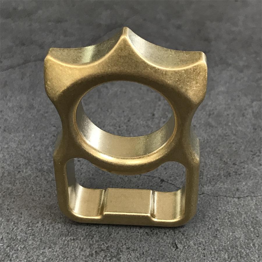 Heavy-Duty Brass Knuckle Duster with Bottle Opener and Window Breaker EDC Tool